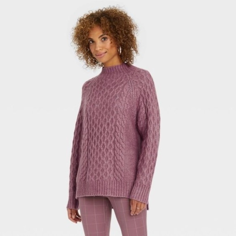 Mauve Oversized Mockneck Sweater | A New Day - Target 🍂
